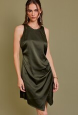 HUSH PRISHA satin asymmetrical hem dress