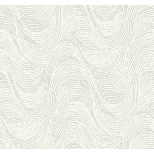 Ronald Redding Designs Masterworks Great Wave Wallpaper - Gray/White Ronald Redding Designs Masterworks Great Wave Wallpaper - Gray/White