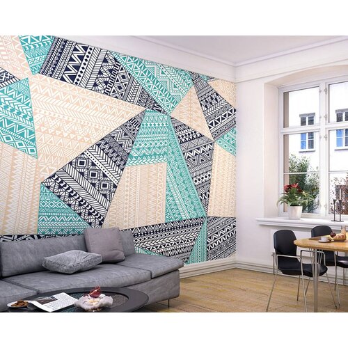 Layered Geometric Wall Mural Layered Geometric Wall Mural