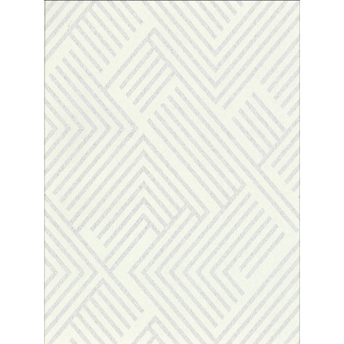 Perplexing Wallpaper - White/Silver Perplexing Wallpaper - White/Silver