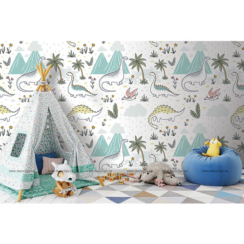 Dinosaurs Seamless Mural Dinosaurs Seamless Mural