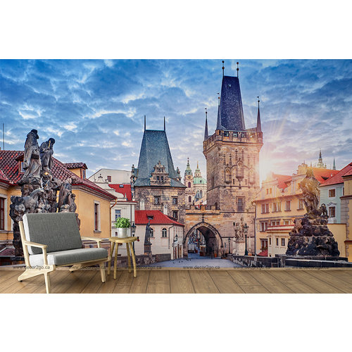Sunrise on Charles bridge in Prague Sunrise on Charles bridge in Prague