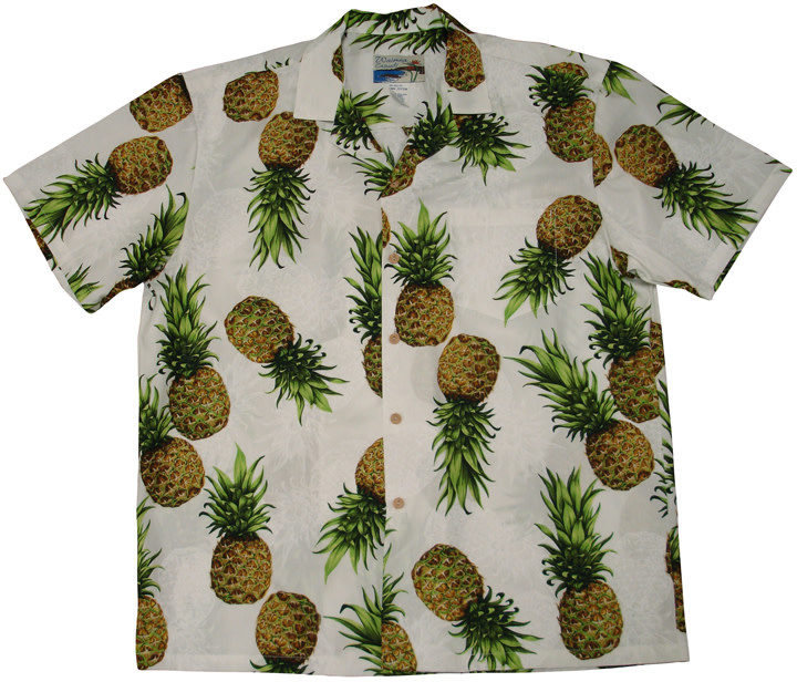 Waimea Casuals Mr. Pineapple Black Hawaiian Shirt 3XL