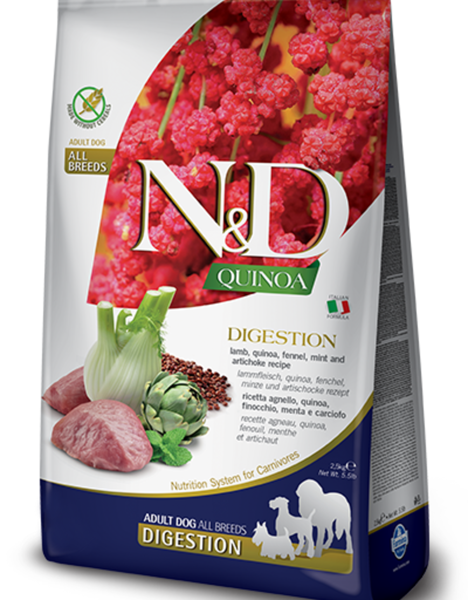Farmina N&D Quinoa GF Adult Dog Food Digestion Lamb