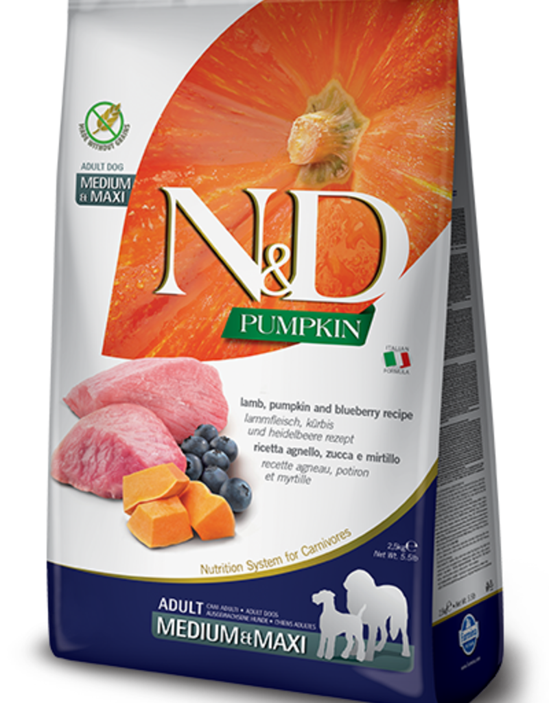 N&D Pumpkin GF Dog Food Lamb & Blueberry 26.4 lbs - Furchild