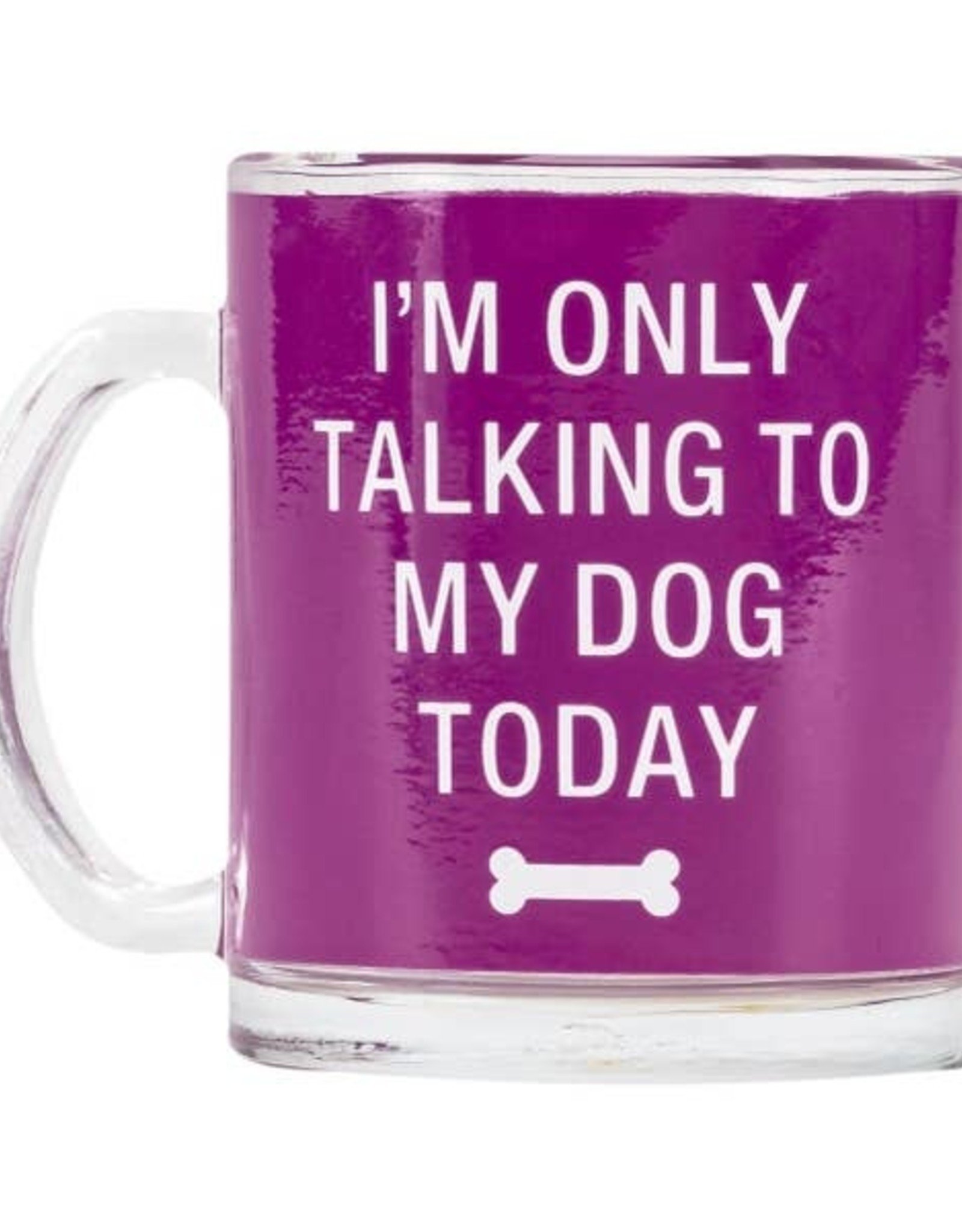 purple glass mug