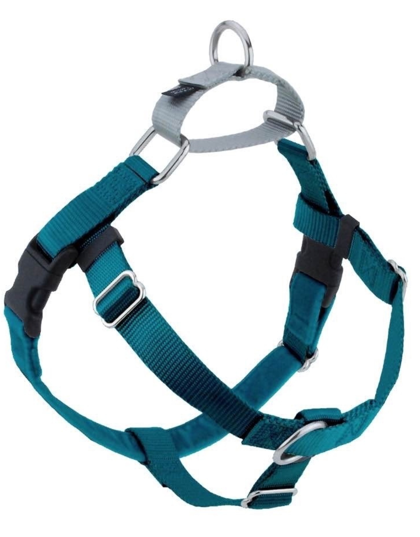 2 Hounds Design 1" Freedom Harness and Leash - Teal