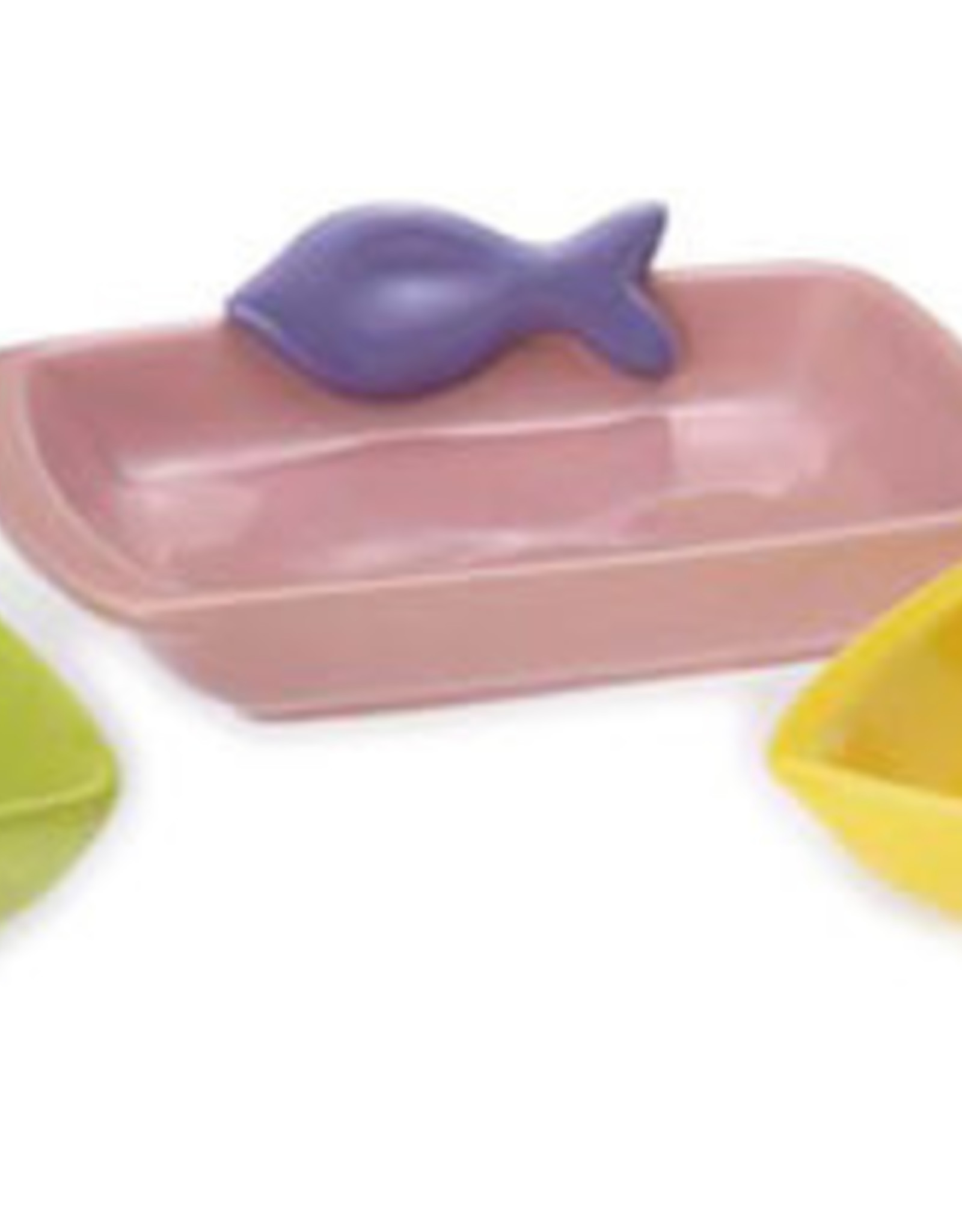 Petrageous Designs Ltd. Teeny Tiny Fishes 2.5 oz 5.5" Cat Food Dish