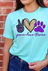 Squishy Faces Peace Love Rescue Shirt