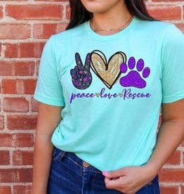 Squishy Faces Peace Love Rescue Shirt