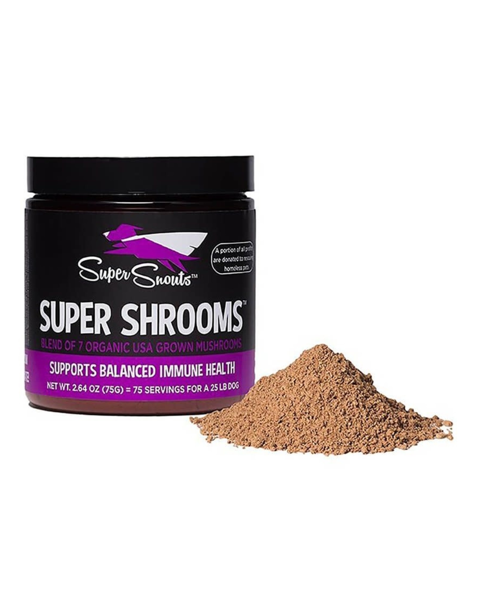 Diggin Your Dog Super Snouts Super Shrooms Organic Super 7 Medicinal Mushroom Blend - 75g