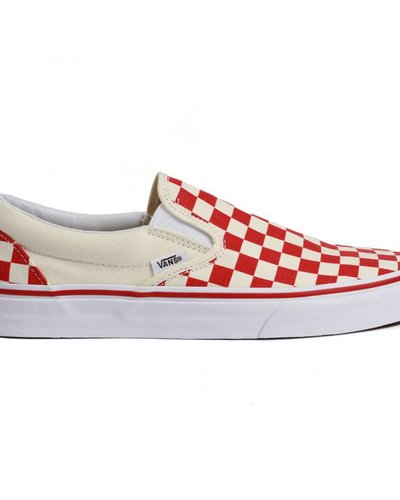 red n white checkered vans