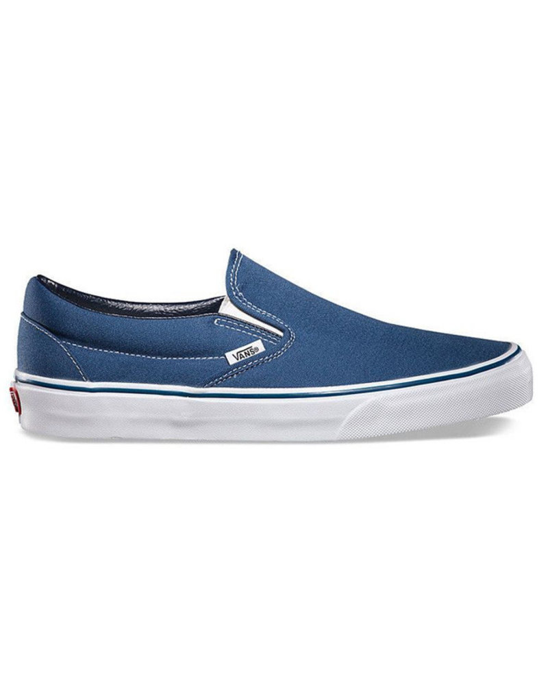 navy blue vans slip on