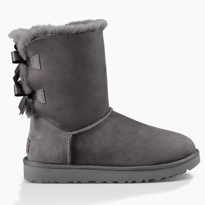 gray uggs with bows