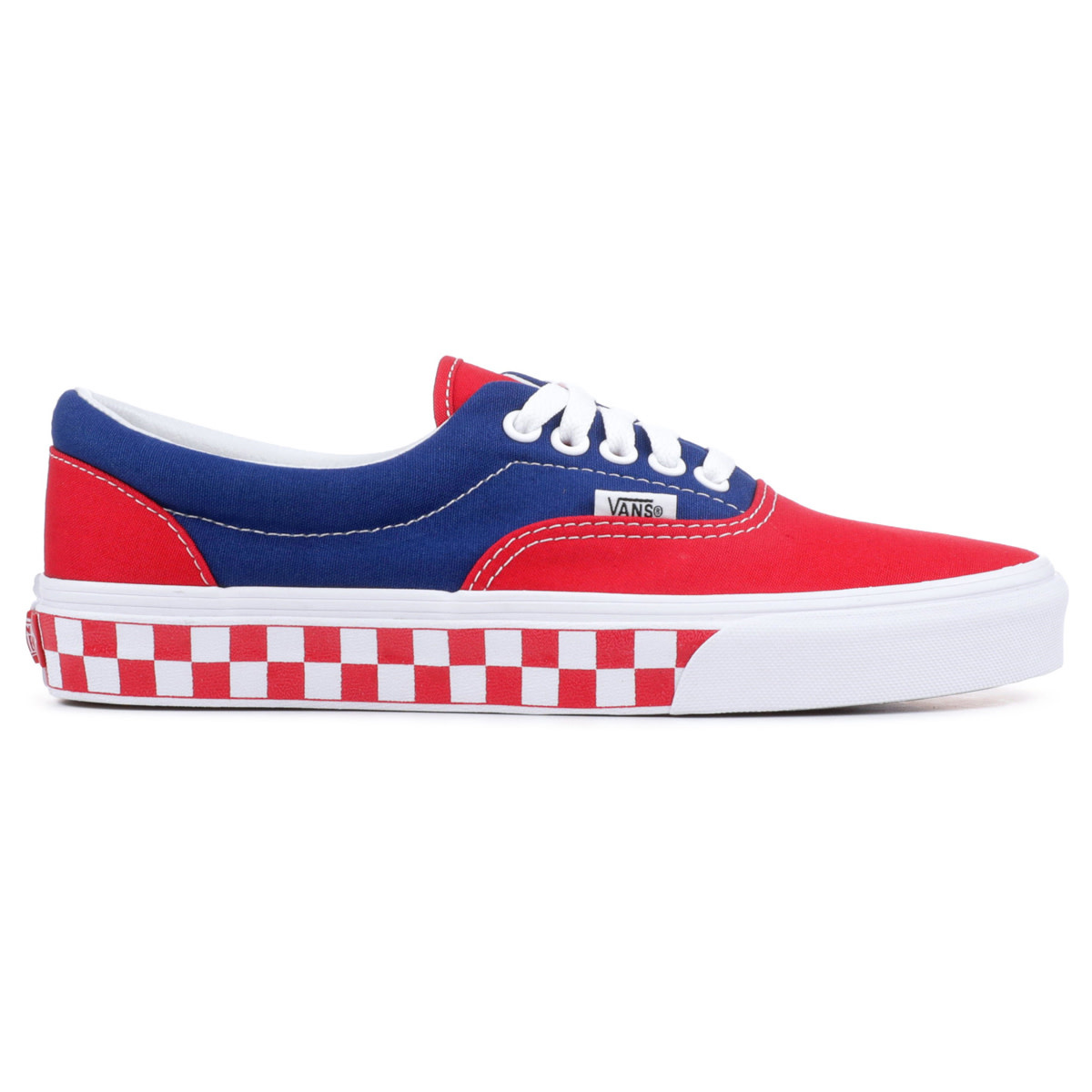 vans red and blue checkered