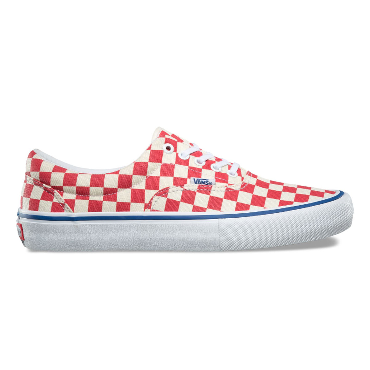 vans checkered shoes red