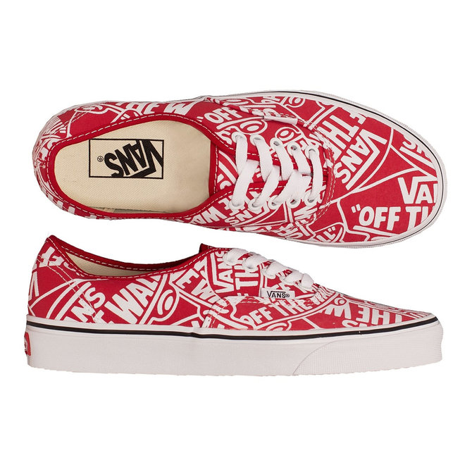 red vans with vans logo