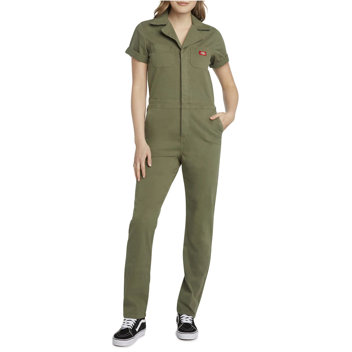 olive green coveralls