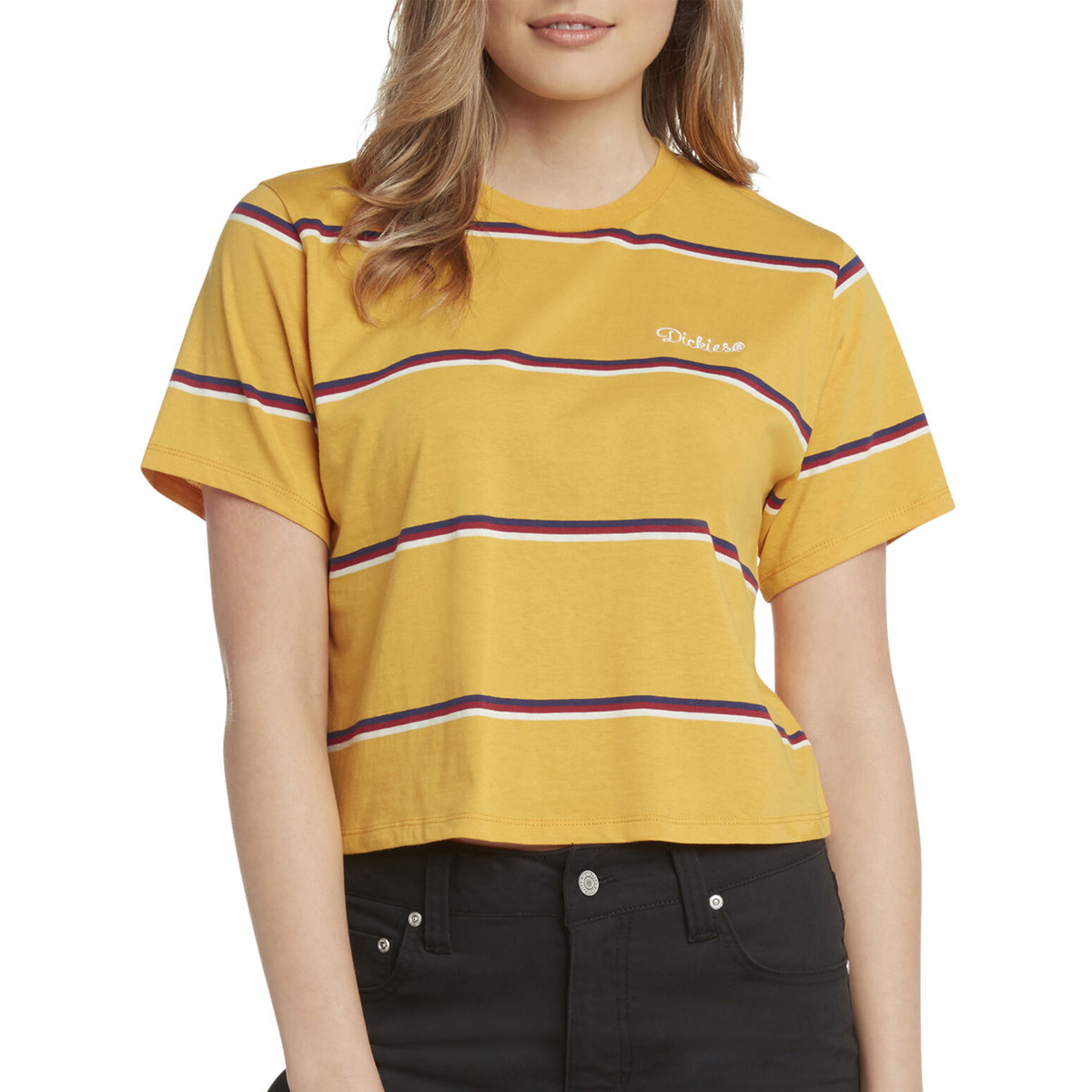 yellow striped top womens