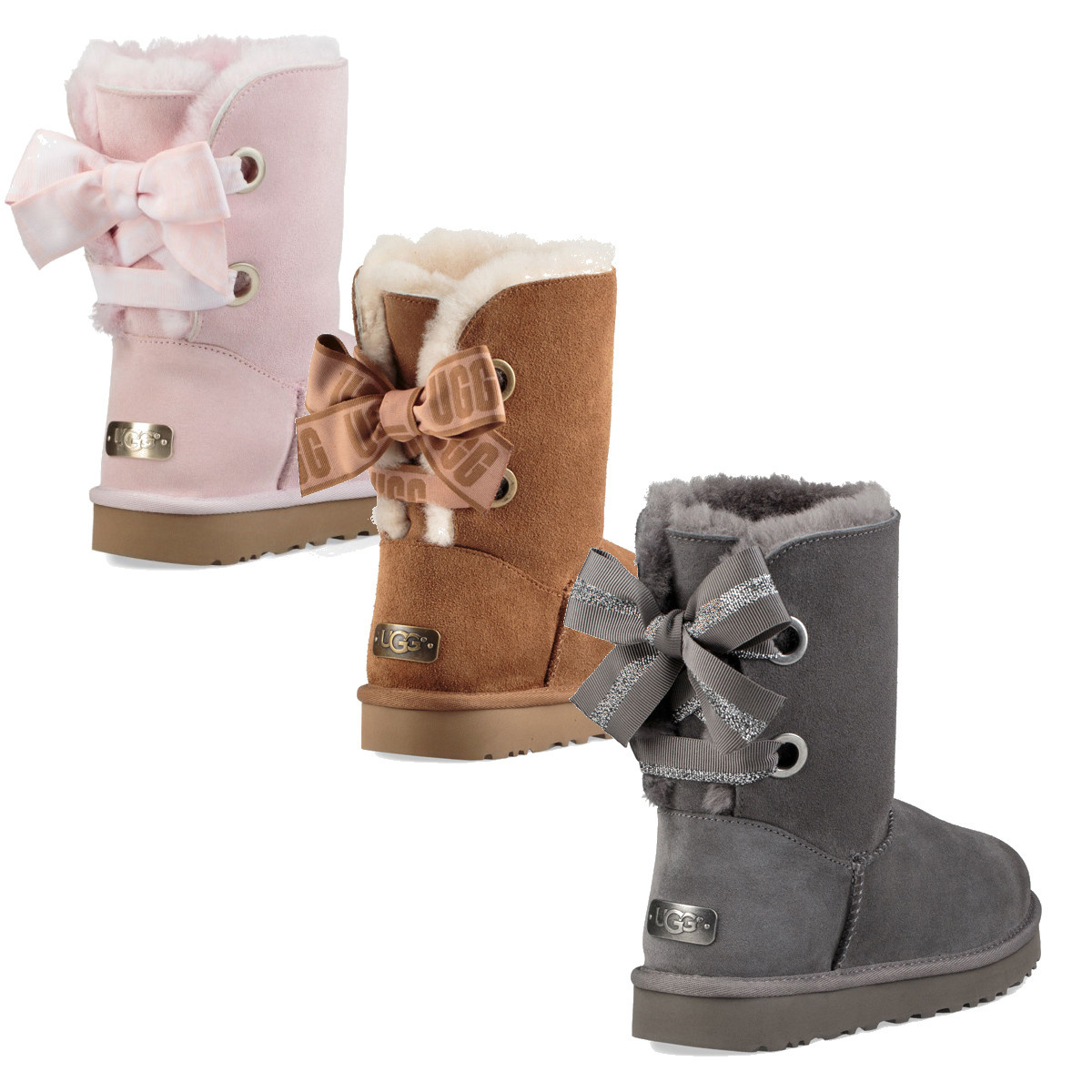brown uggs with bows