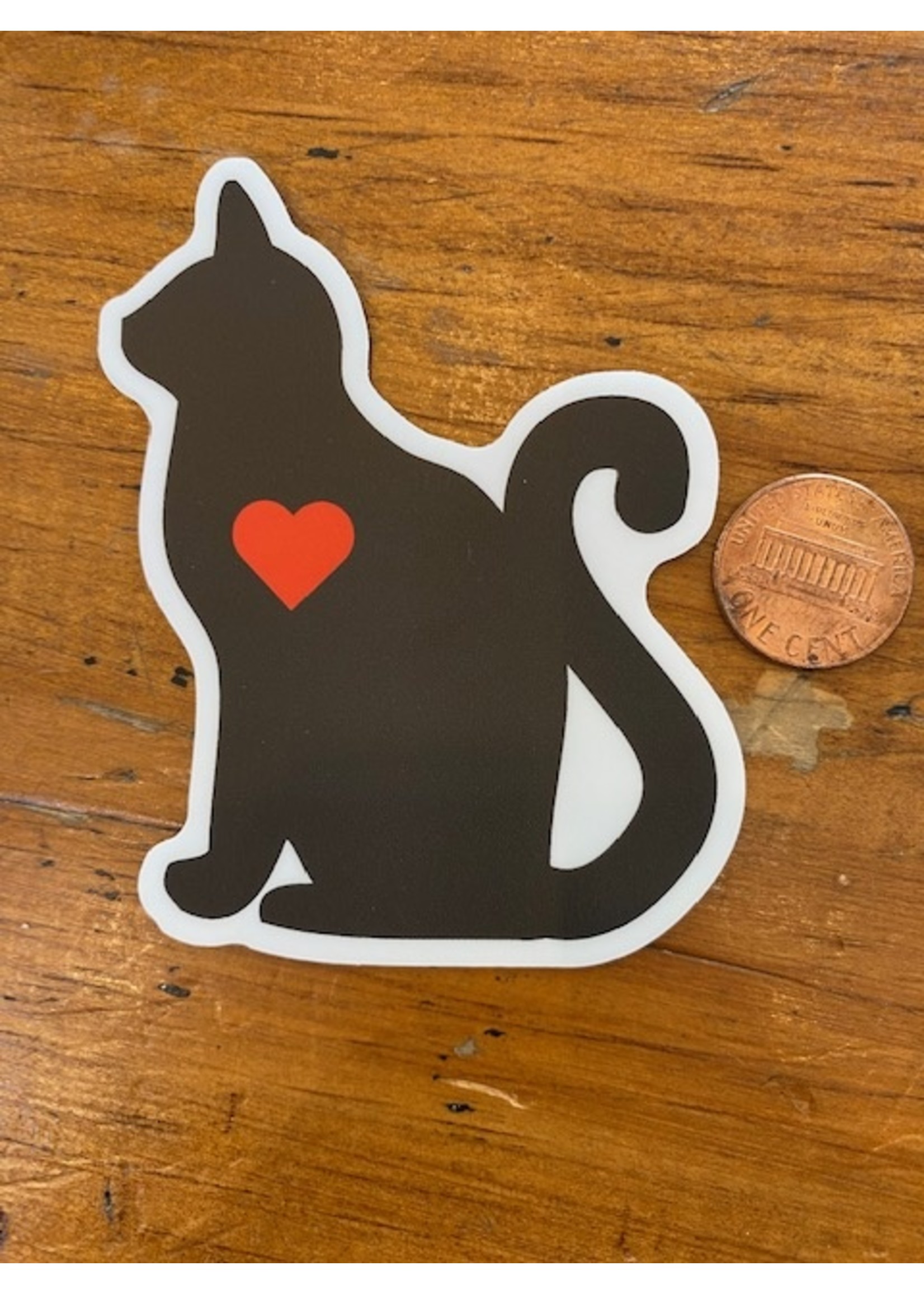 Stickers Northwest PNW Cat w/heart Sticker 1520