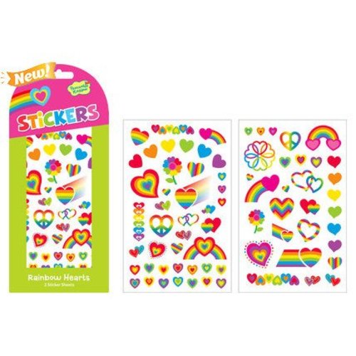 Rainbow Hearts Stickers Rainbow Hearts Stickers