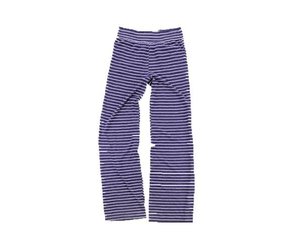 purple striped trousers