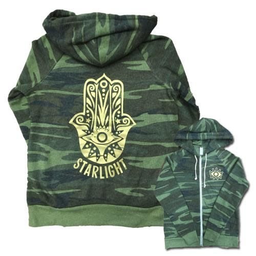 Gold Hamsa Camo Zip Up Gold Hamsa Camo Zip Up