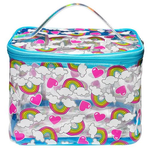 Rainbow & Hearts Train Case Rainbow & Hearts Train Case