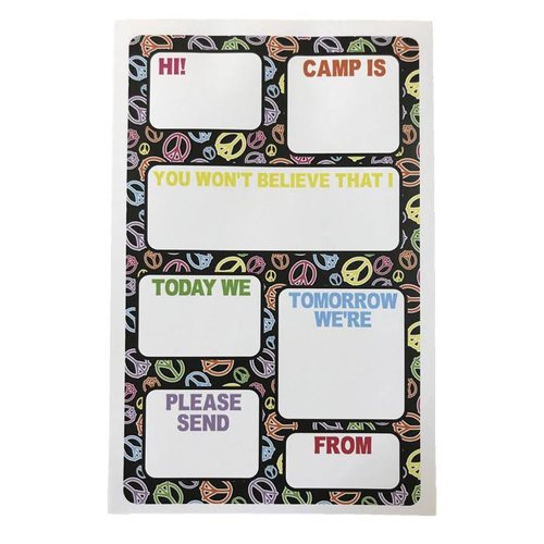 Peace Signs Fill-In Notepad Peace Signs Fill-In Notepad
