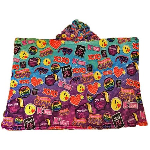 Camp Patches Hoodie Blanket Camp Patches Hoodie Blanket