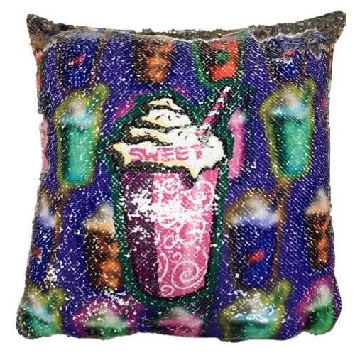 Lotsa Frapps Sequin Square Pillow Lotsa Frapps Sequin Square Pillow