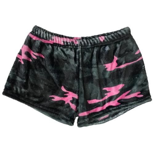 Pink Camo Fuzzy Shorts Pink Camo Fuzzy Shorts