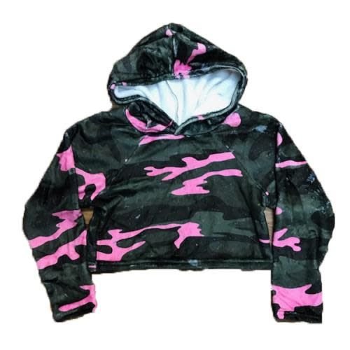 Pink Camo Crop Hoodie Pink Camo Crop Hoodie