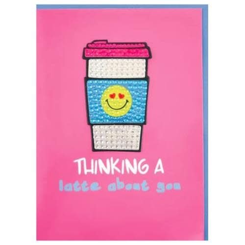 Latte Rhinestone Decal Card Latte Rhinestone Decal Card