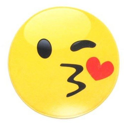 Kissy Emoji Round Mat Kissy Emoji Round Mat