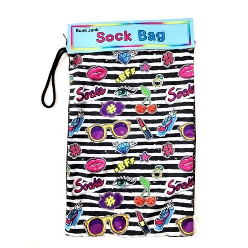 Stripe Patches Mesh Sock Bag Stripe Patches Mesh Sock Bag