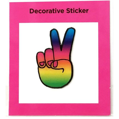 Peace Fingers Metal Sticker Peace Fingers Metal Sticker