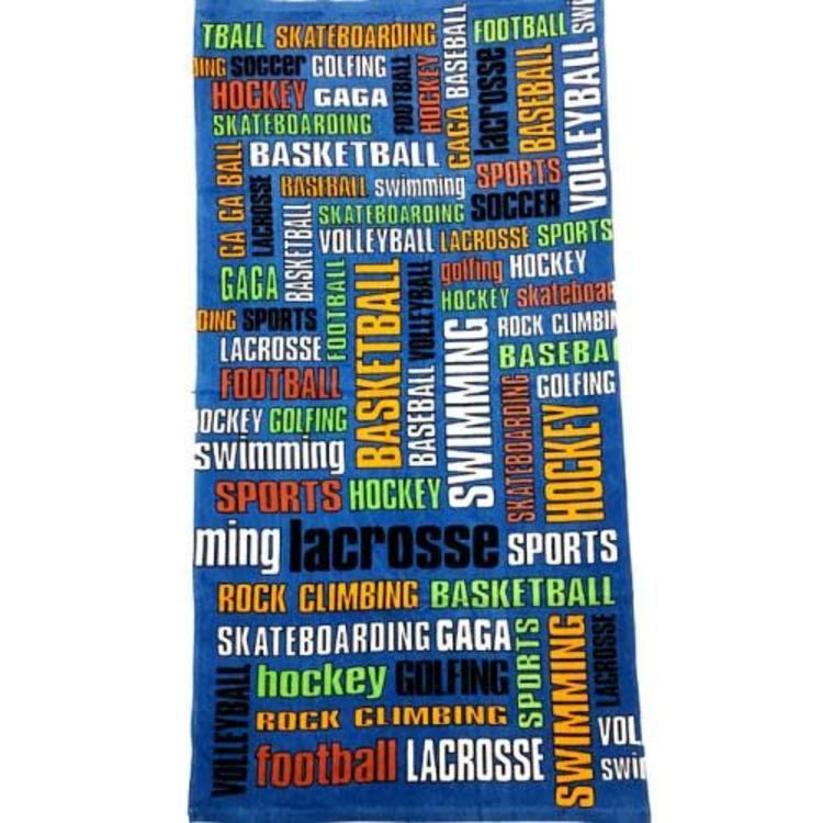 Sports Graffiti Words Towel Bee Bee Designs Summer Camp Headquarters