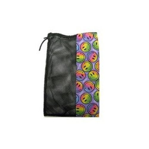 Rainbow Smiles on Purple Mesh Sock Bag Rainbow Smiles on Purple Mesh Sock Bag