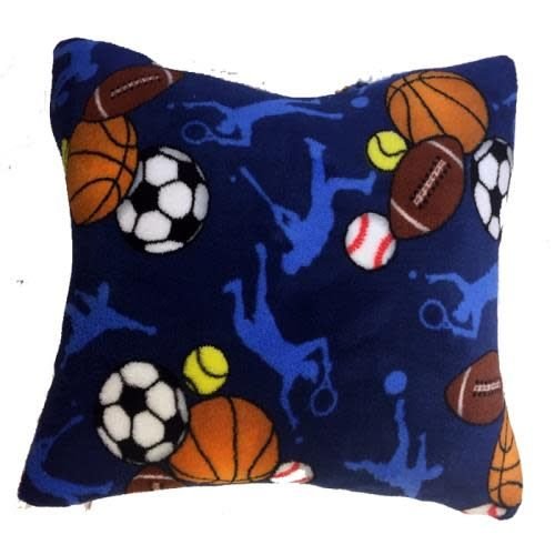 Sports Frenzy Fuzzy Square Pillow Sports Frenzy Fuzzy Square Pillow