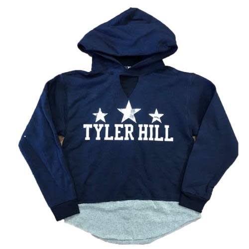 Layered Camp Name Cropped Hoodie Layered Camp Name Cropped Hoodie