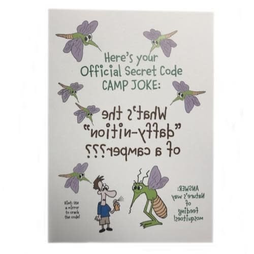 Mosquito Camp Joke Card Mosquito Camp Joke Card