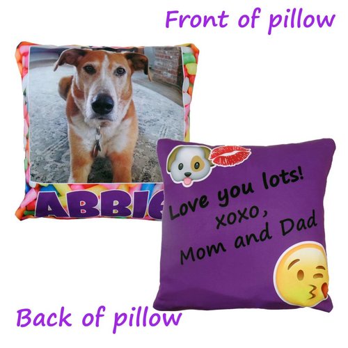 Custom Photo and Note Pillow Custom Photo and Note Pillow