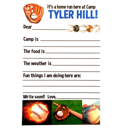 Baseball Fill-In Notecards Baseball Fill-In Notecards