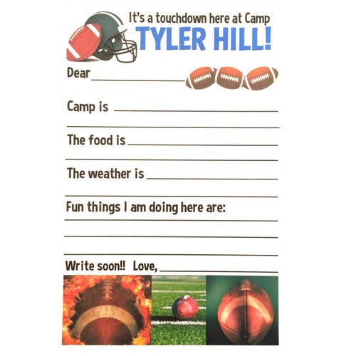 Football Fill-In Notecards Football Fill-In Notecards