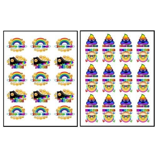 Emoji Rainbow Stickers Emoji Rainbow Stickers