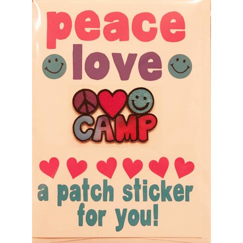 Peace Love Camp Patch Card Peace Love Camp Patch Card