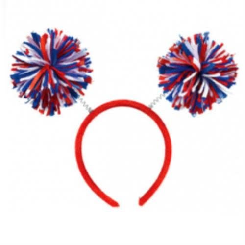 Red, White and Blue Pom Pom Headbopper Red, White and Blue Pom Pom Headbopper