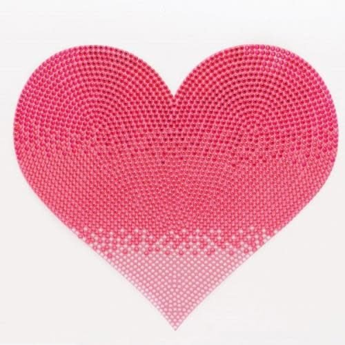 Jumbo Pink Heart Sticker Bean Jumbo Pink Heart Sticker Bean